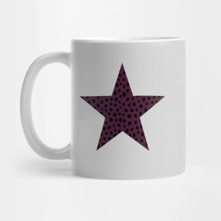 Dark Burgundy Dalmatian Print, Spotty Polka Dot Mug